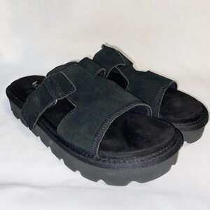 Koolaburra by UGG Women's Tizz Slide Sandals Black Size 9 Classic Black